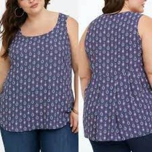 Torrid Grey Mandala Georgette Hi-Low Tank Top SZ 5